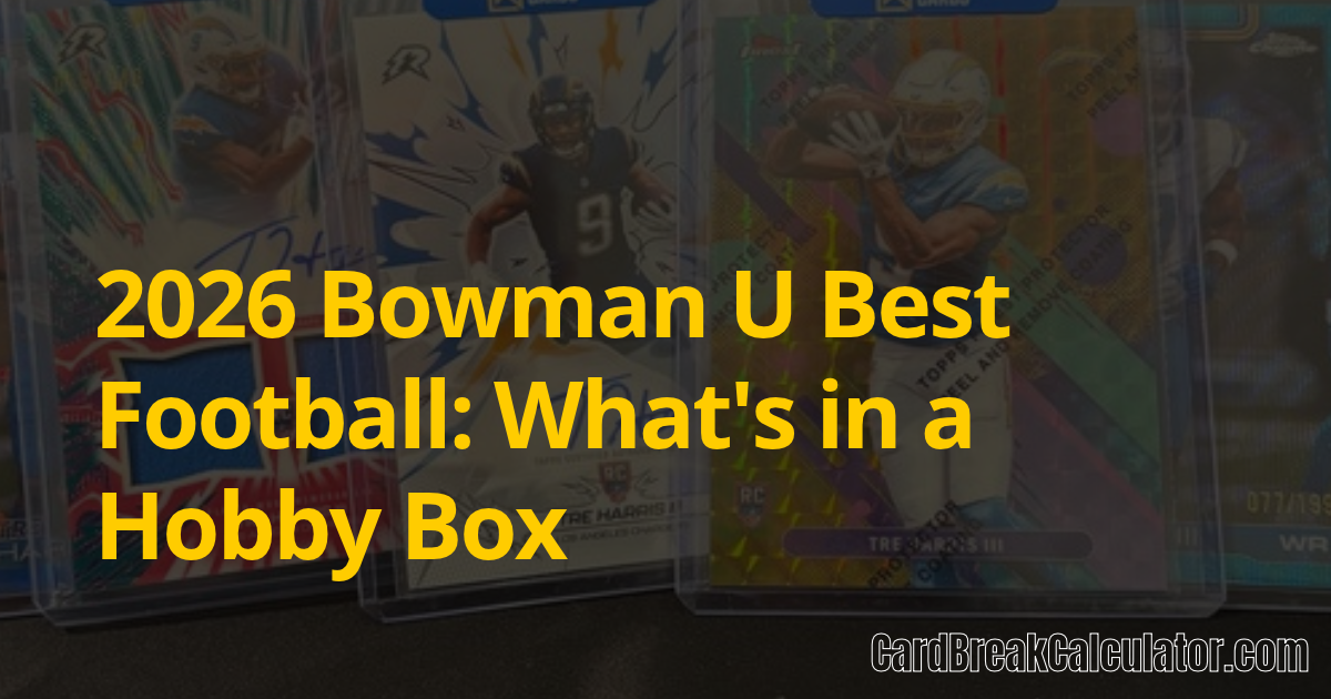 2026 Bowman U Best Football: What's in a Hobby Box